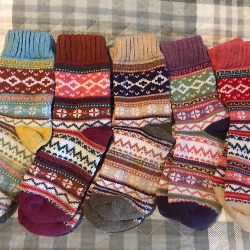 Nordic inspired wool socks
